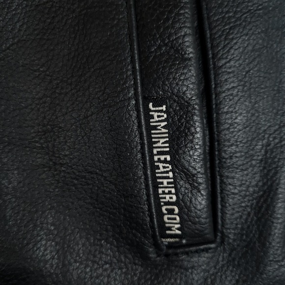 Jamin Leather Vest Womens Large Black Motorcycle Biker Concealed Carry Riding - Picture 6 of 16